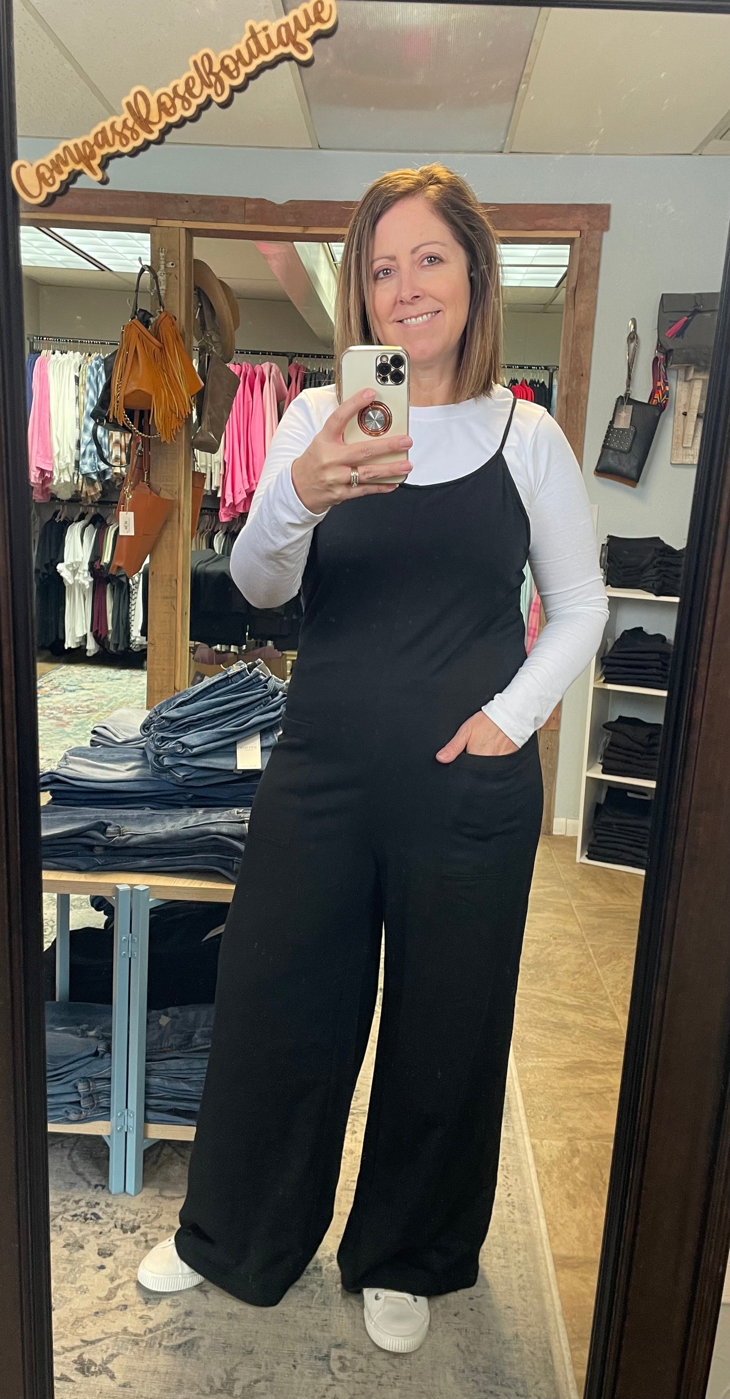 Comfy Wide Legged Pocket Jumpsuit