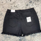 Plus Mid Rise Black Shorts