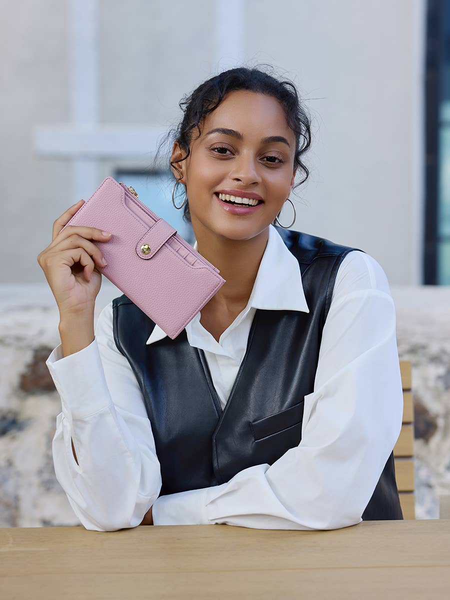 RFID Fold-Out Wallet w/ Removable Card Slot