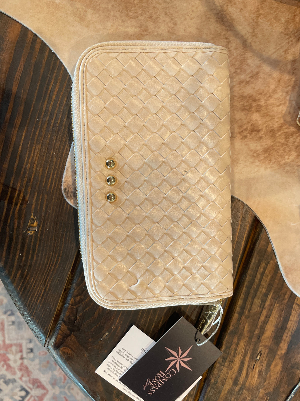 Large Zip Woven Wallet