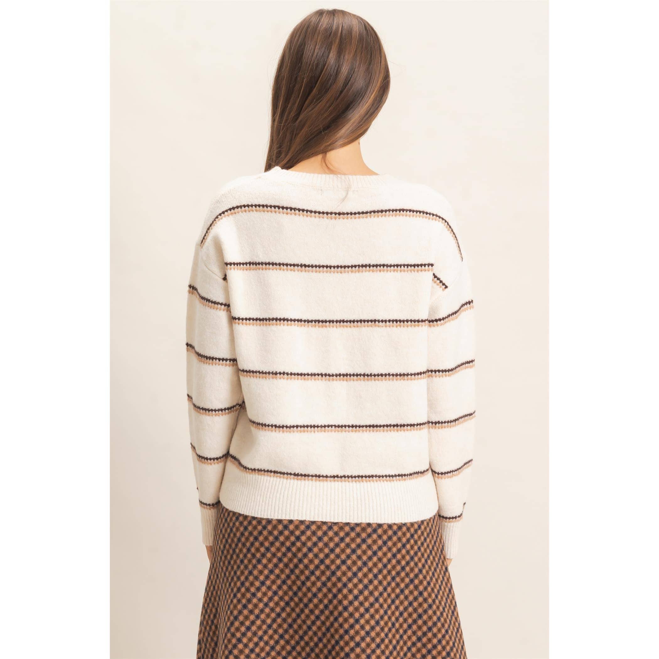 Striped Crew Neck Sweater