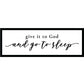 Give it to God Bedroom Wall Decor