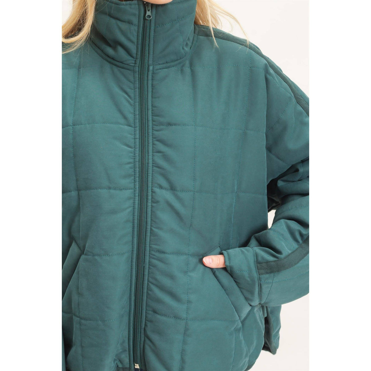 Quilted High Collar Jacket