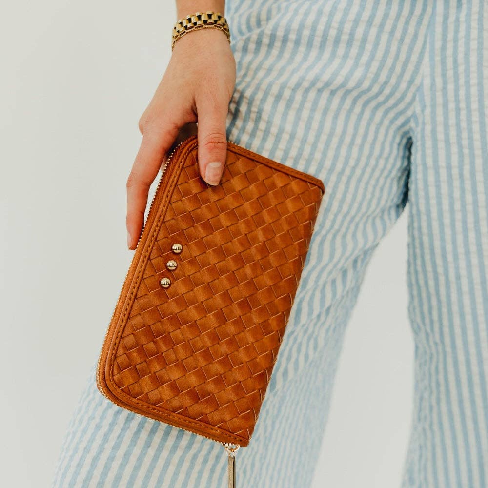Large Zip Woven Wallet