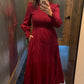 SMOCKED SWISS DOT MAXI DRESS