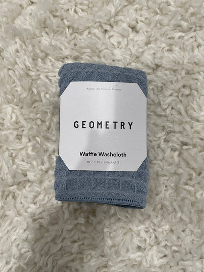 Geometry Waffle Washcloth Set