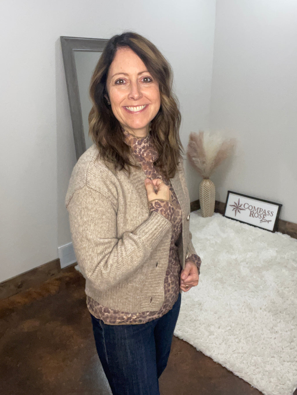 Melange Sweater Cardigan