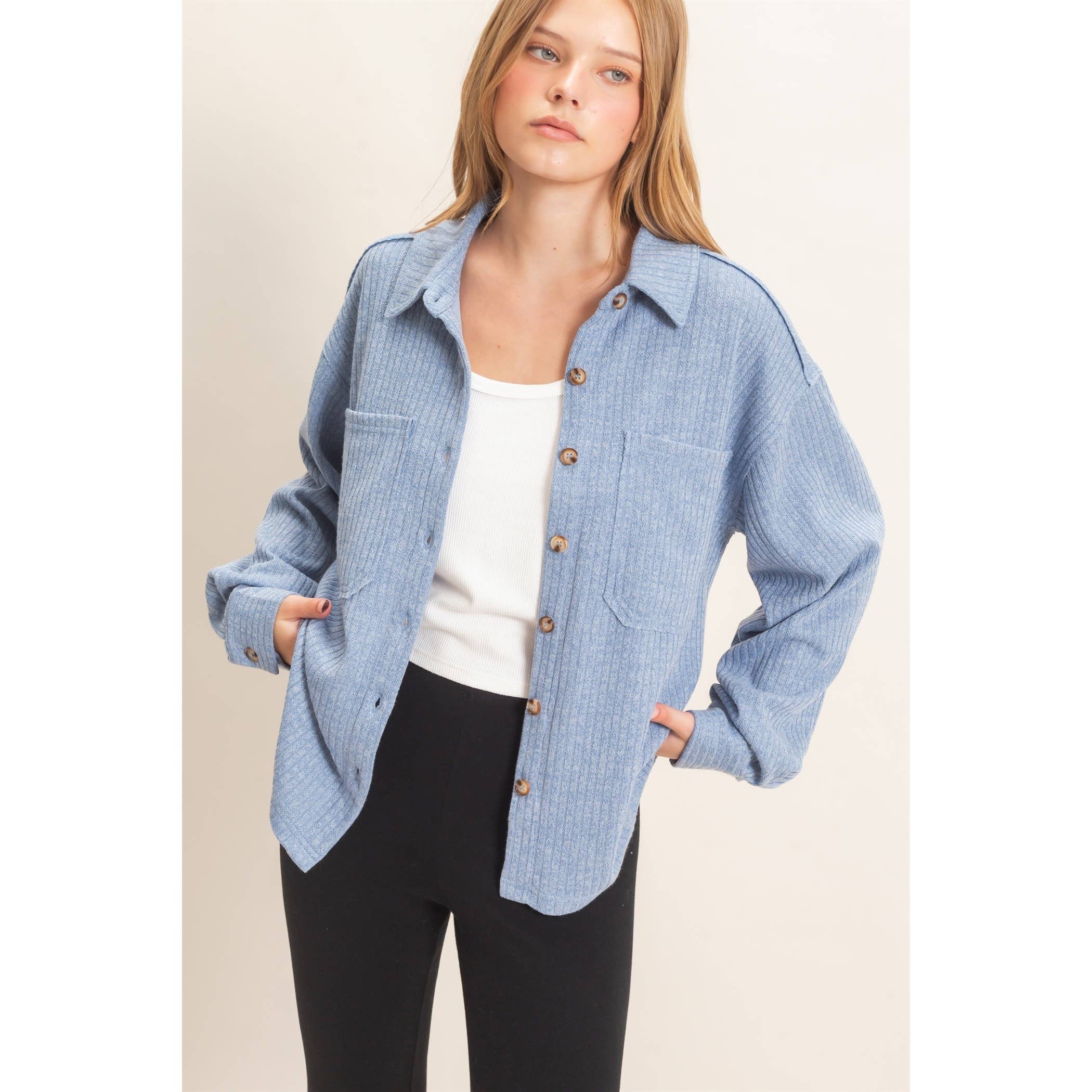 Corduroy Button-Up Shirt