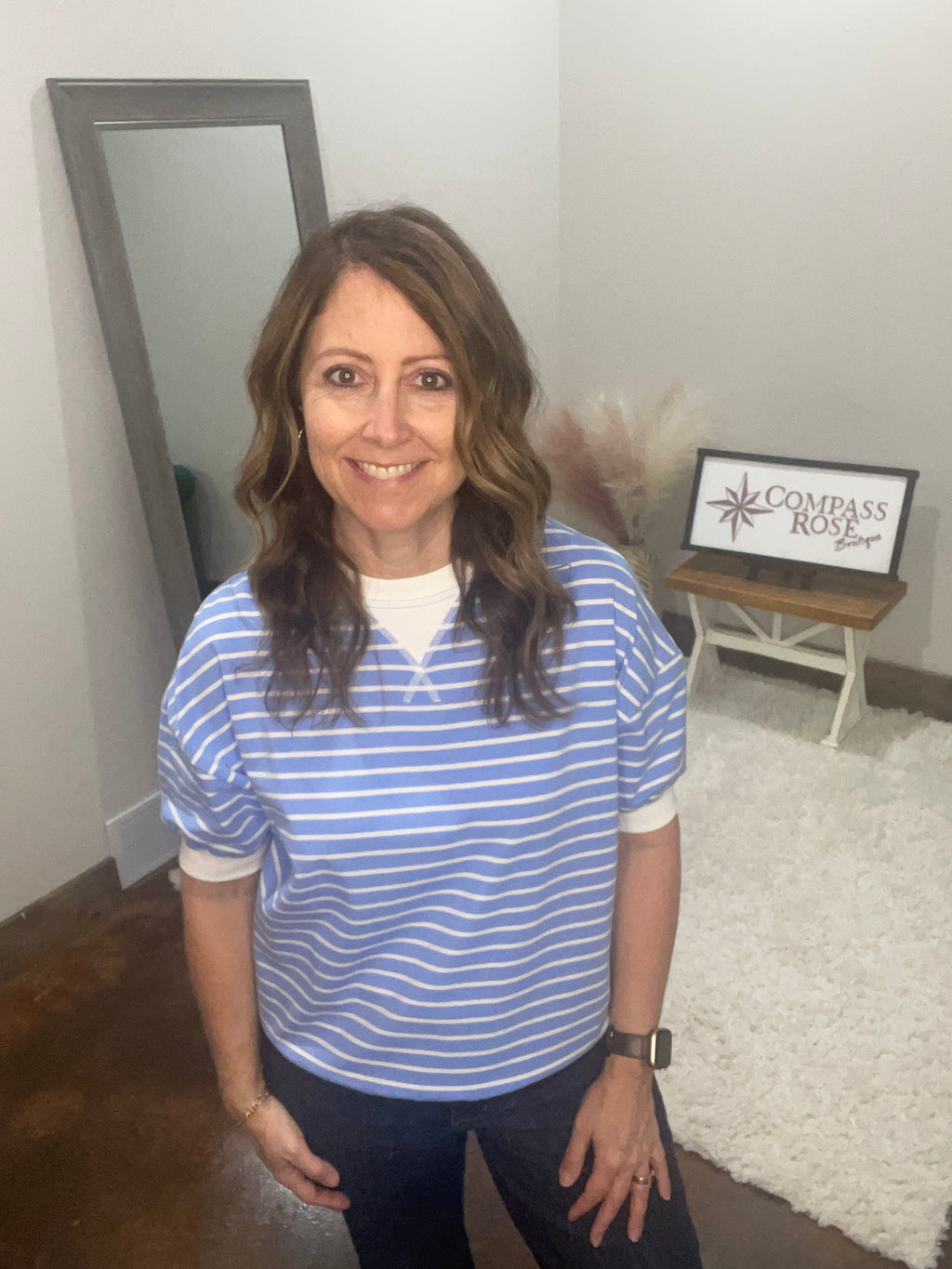 Striped Banded Pullover