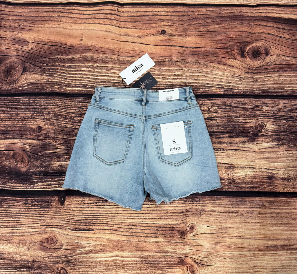 Mica Super High Shorts w/ Frayed Hem