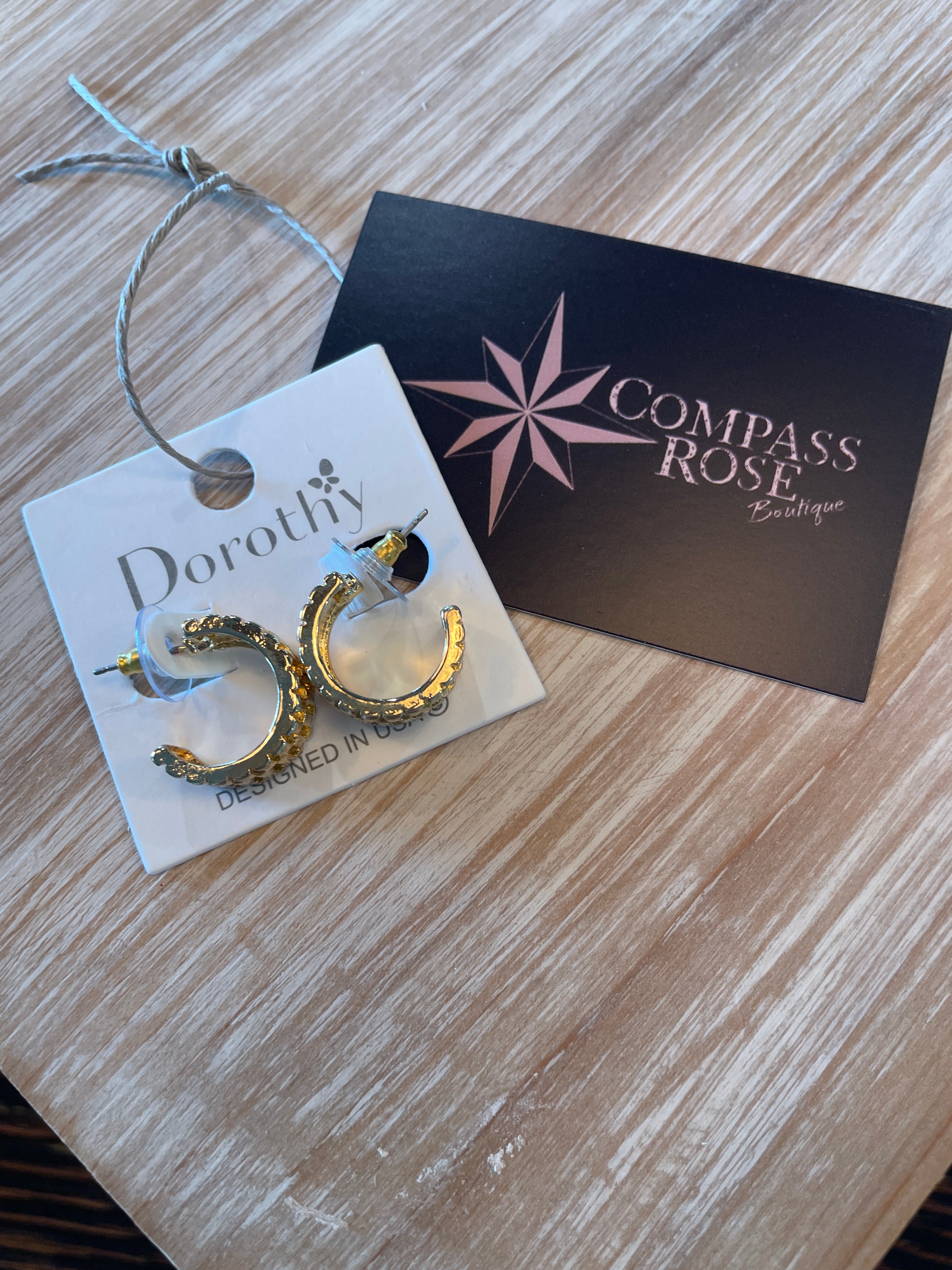 Wide Gold Hoop Earrings