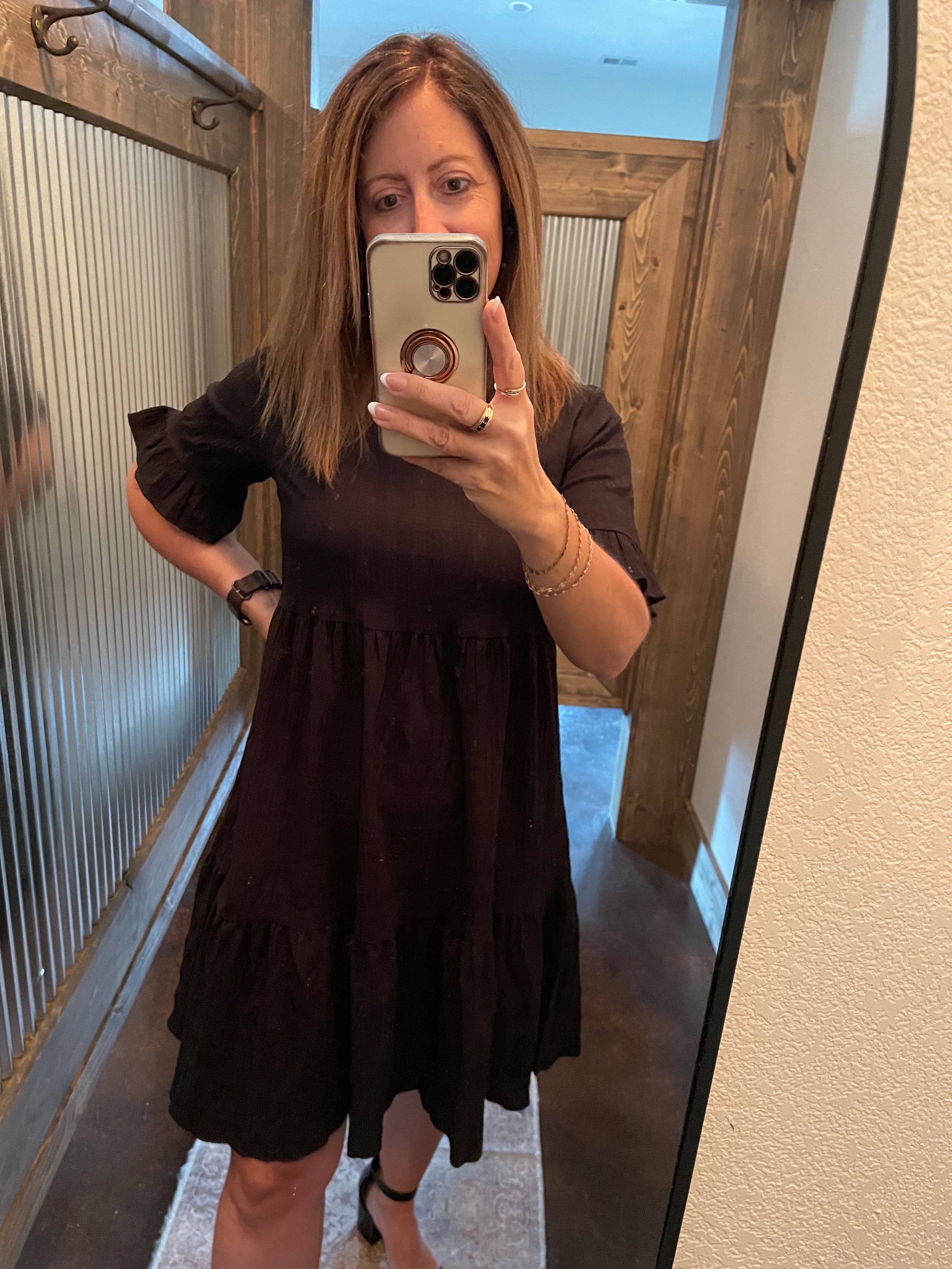 Flowy Loose Short Sleeve Dress