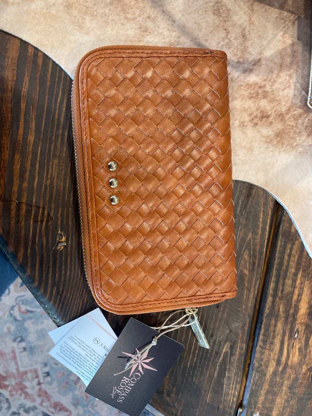 Large Zip Woven Wallet