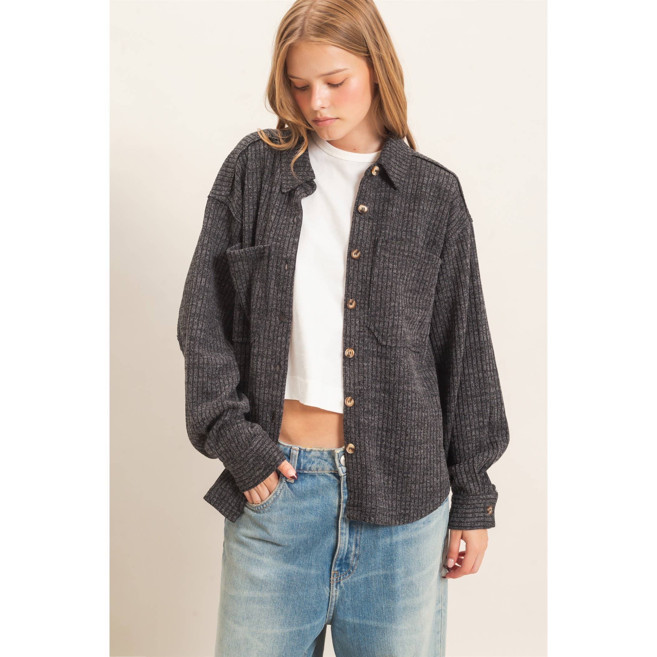Corduroy Button-Up Shirt