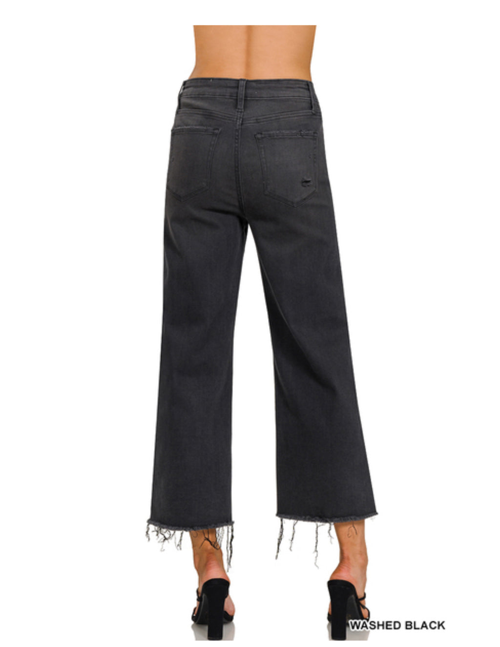 High Rise Cropped Jean Pants