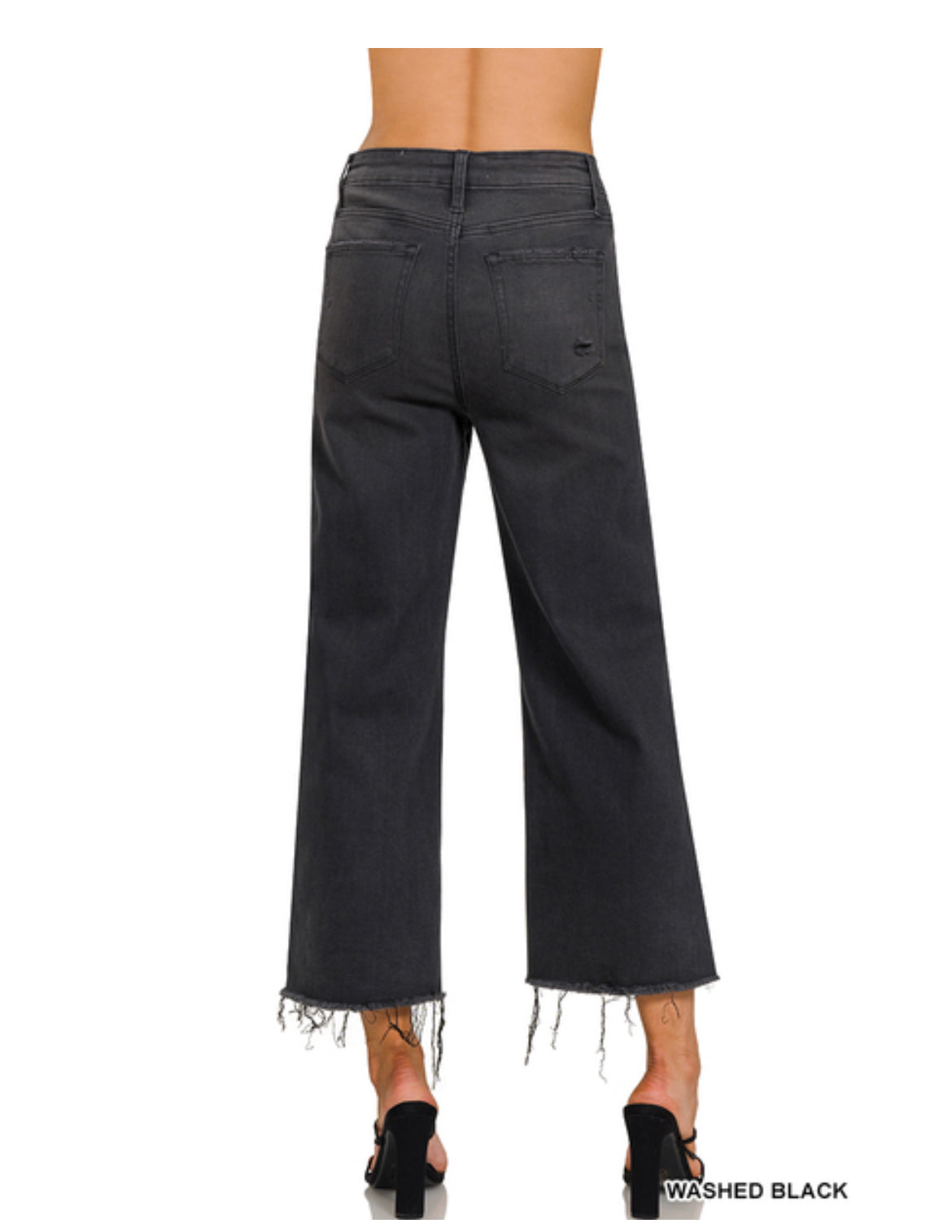 High Rise Cropped Jean Pants