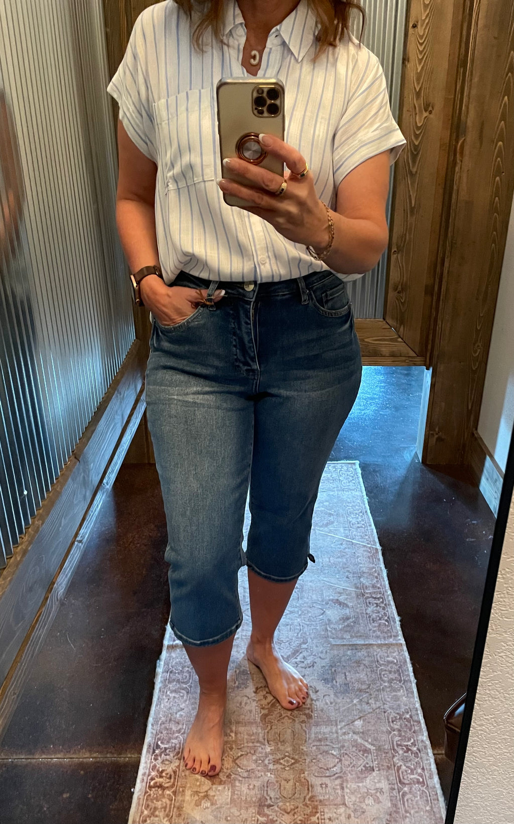 High Rise Premium Stretch Essential Capri