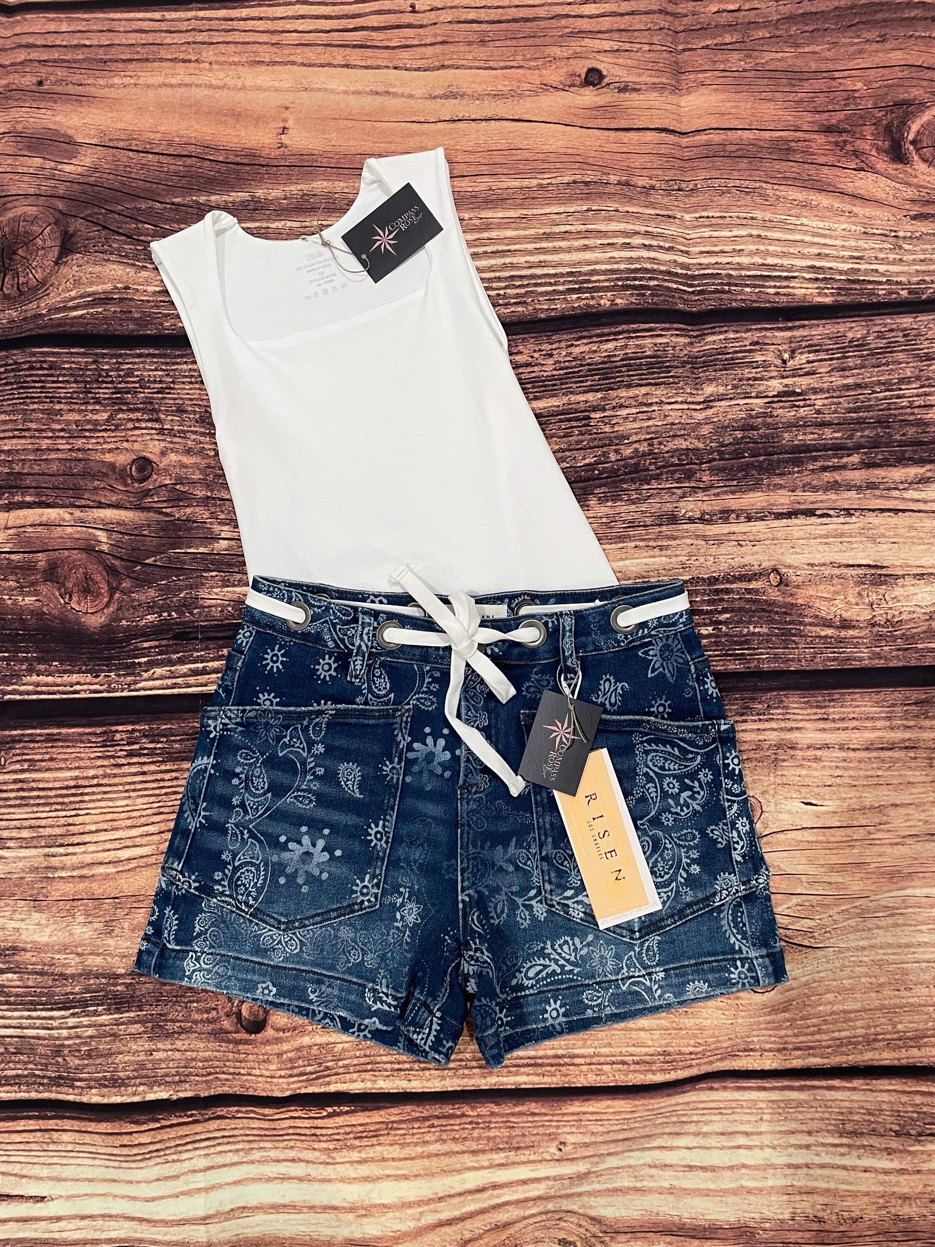 Risen Paisley Print Shorts