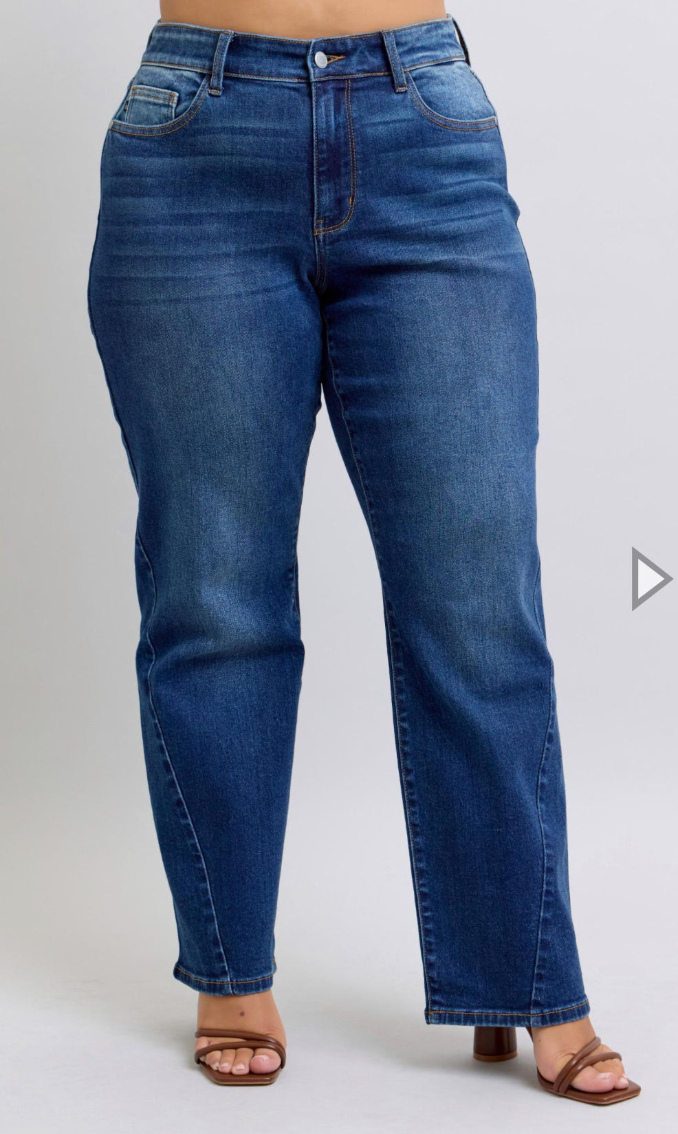 Judy Blue Mid Rise Side Seam Detail Straight