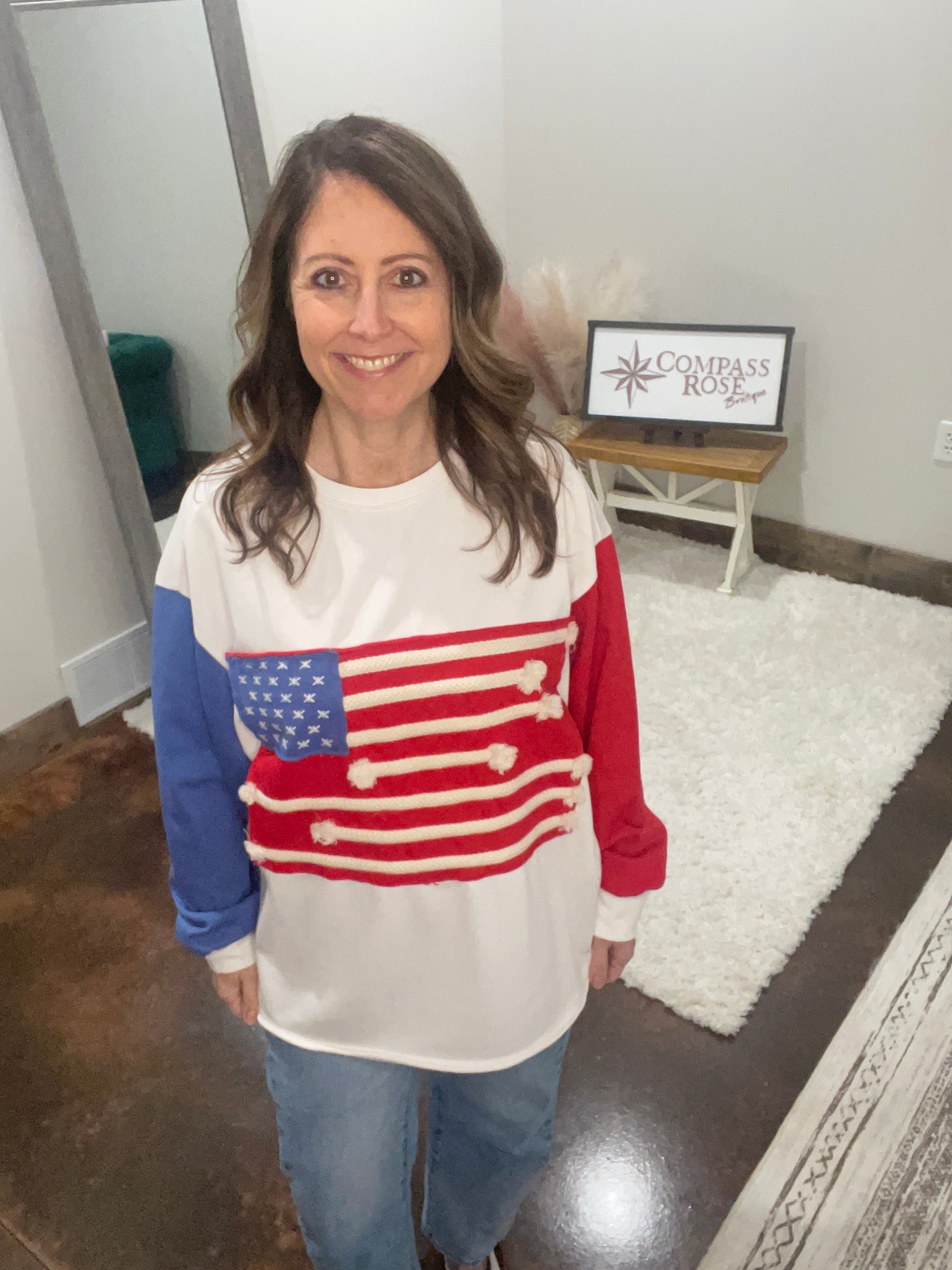 American Flag Sweatshirt