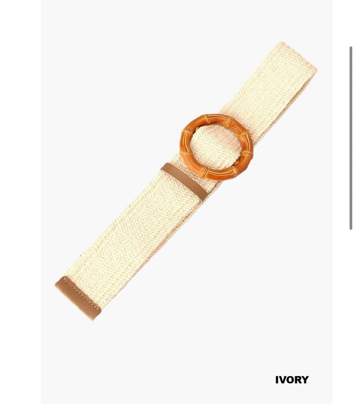 Straw Bamboo Pin Buckle Belt
