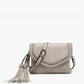 Sloane Flapover Crossbody w/ Whipstitch and Tassel