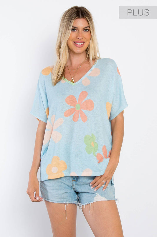 BIG FLORAL PRINT DOLMAN