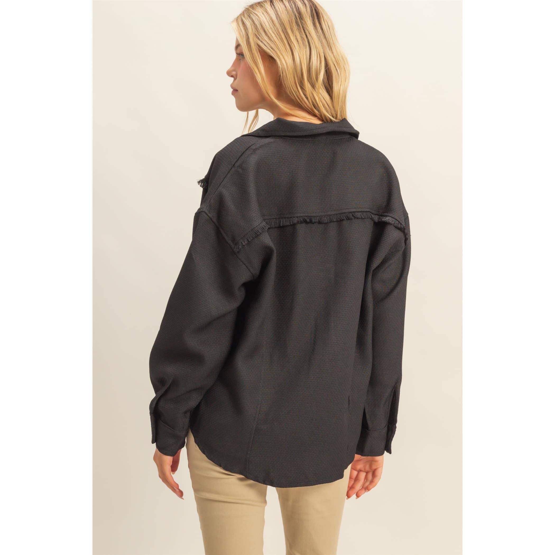 Chic Fray Detail Shacket