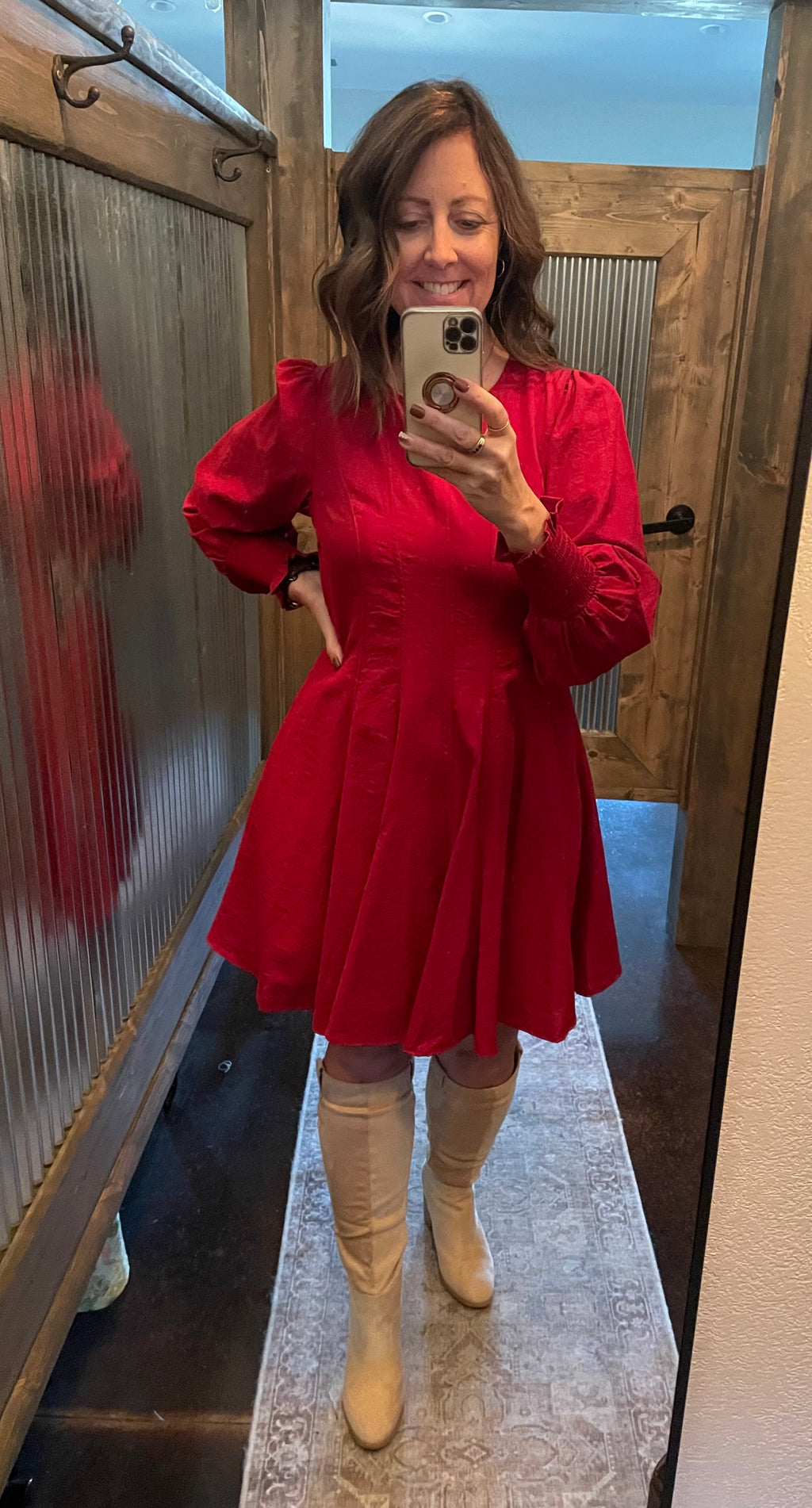 FIT AND FLARE MINI DRESS