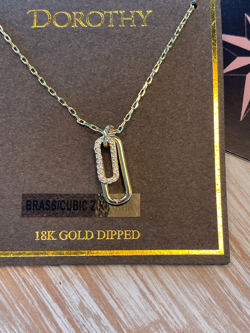 Double Oval Pendant Necklace