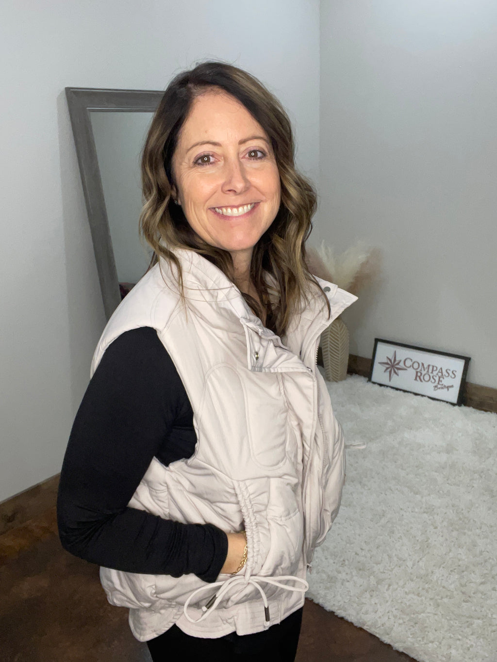 High Neck Quilted Puffer Vest