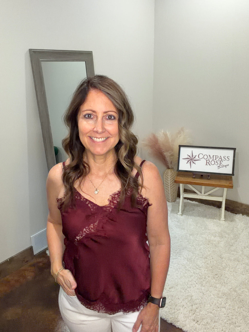 Asymmetrical Satin Lace Top