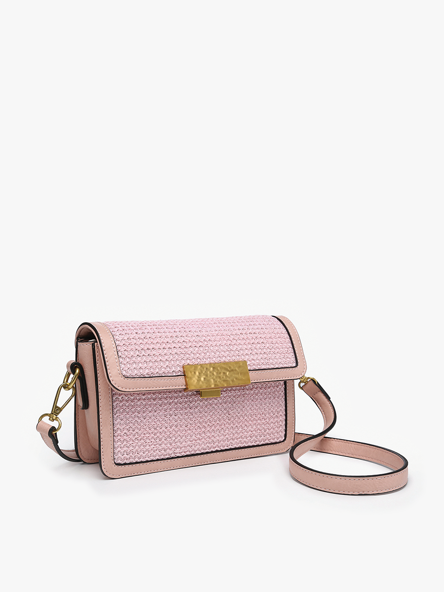 Straw Crossbody w/ Lock