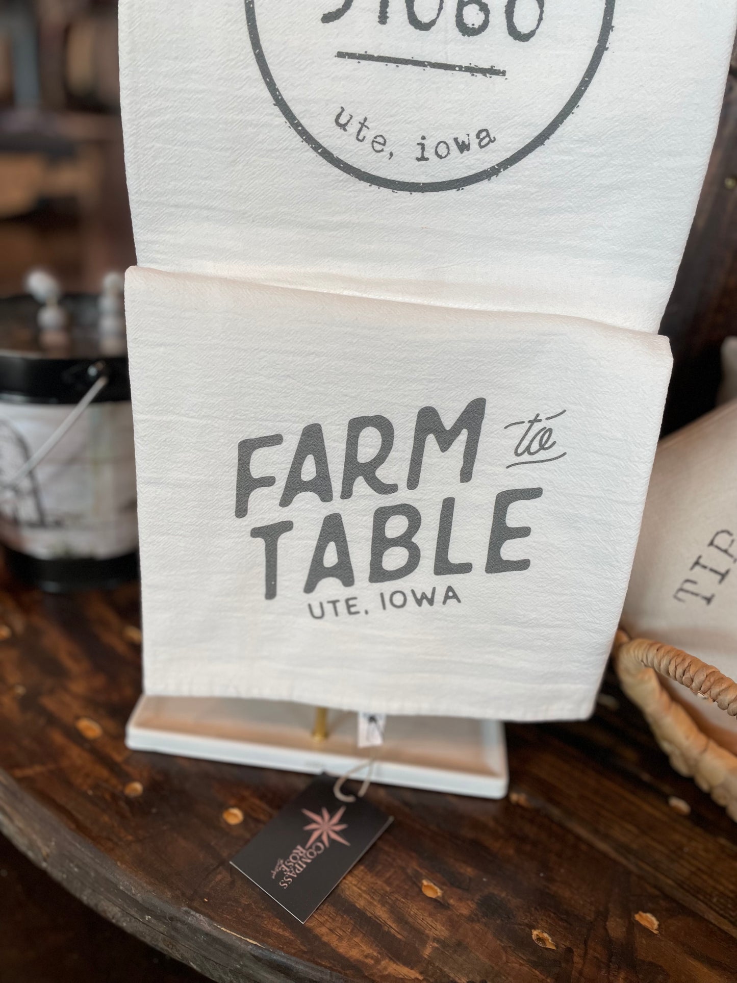 Farm to Table Ute Iowa Tea Towel