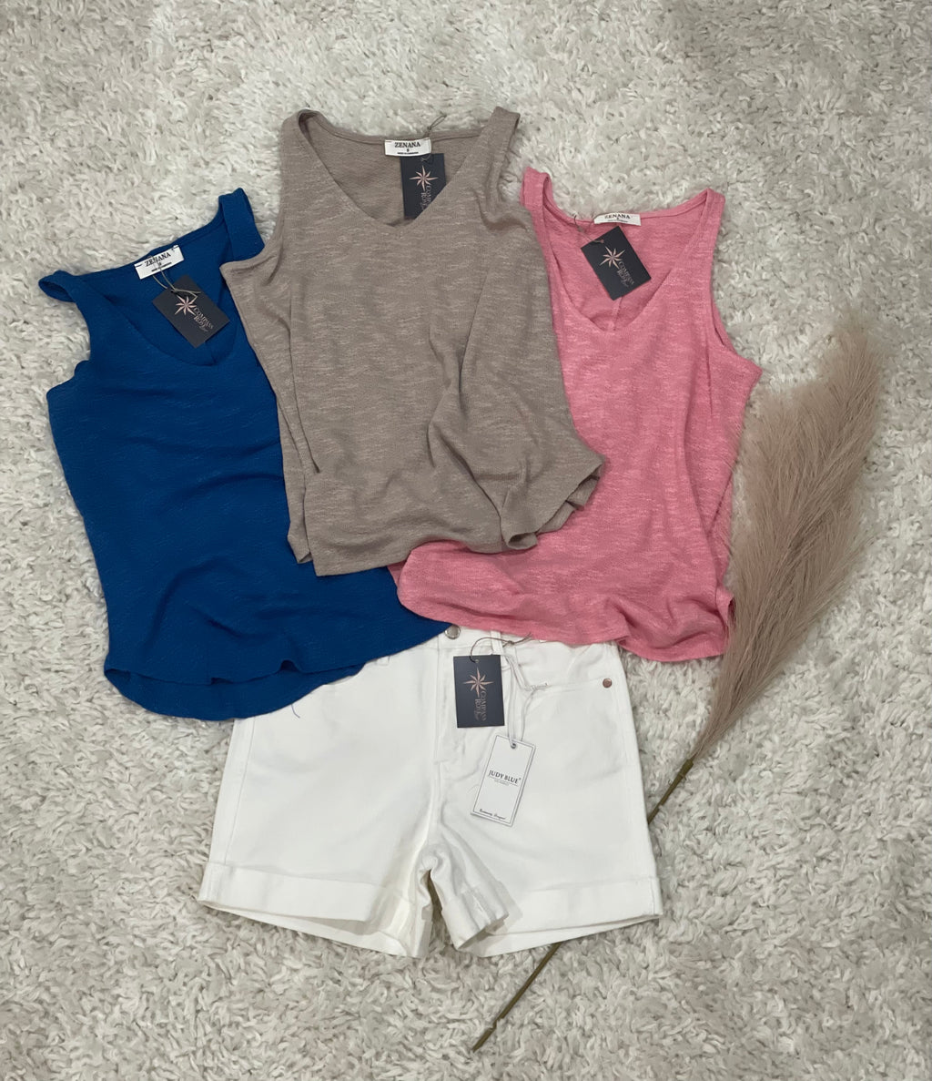 V-Neck Hacci Cami Top