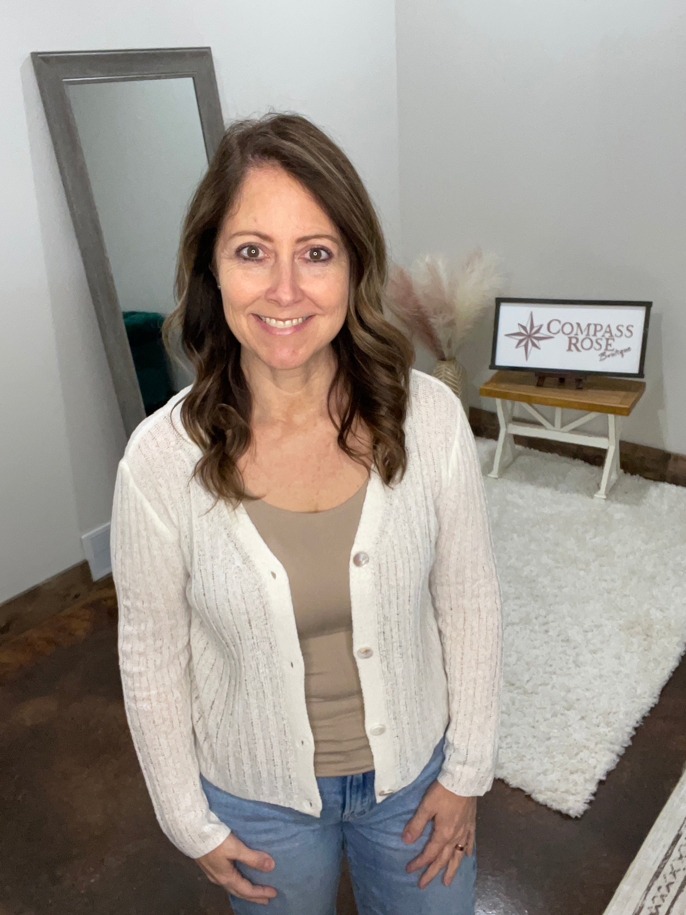 Lightweight Knit Button Up Cardigan