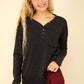 Mineral Washed Cotton Comfy Knit Top