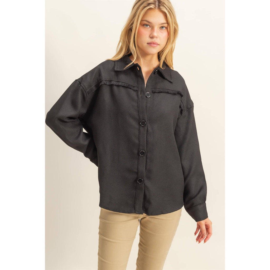 Chic Fray Detail Shacket