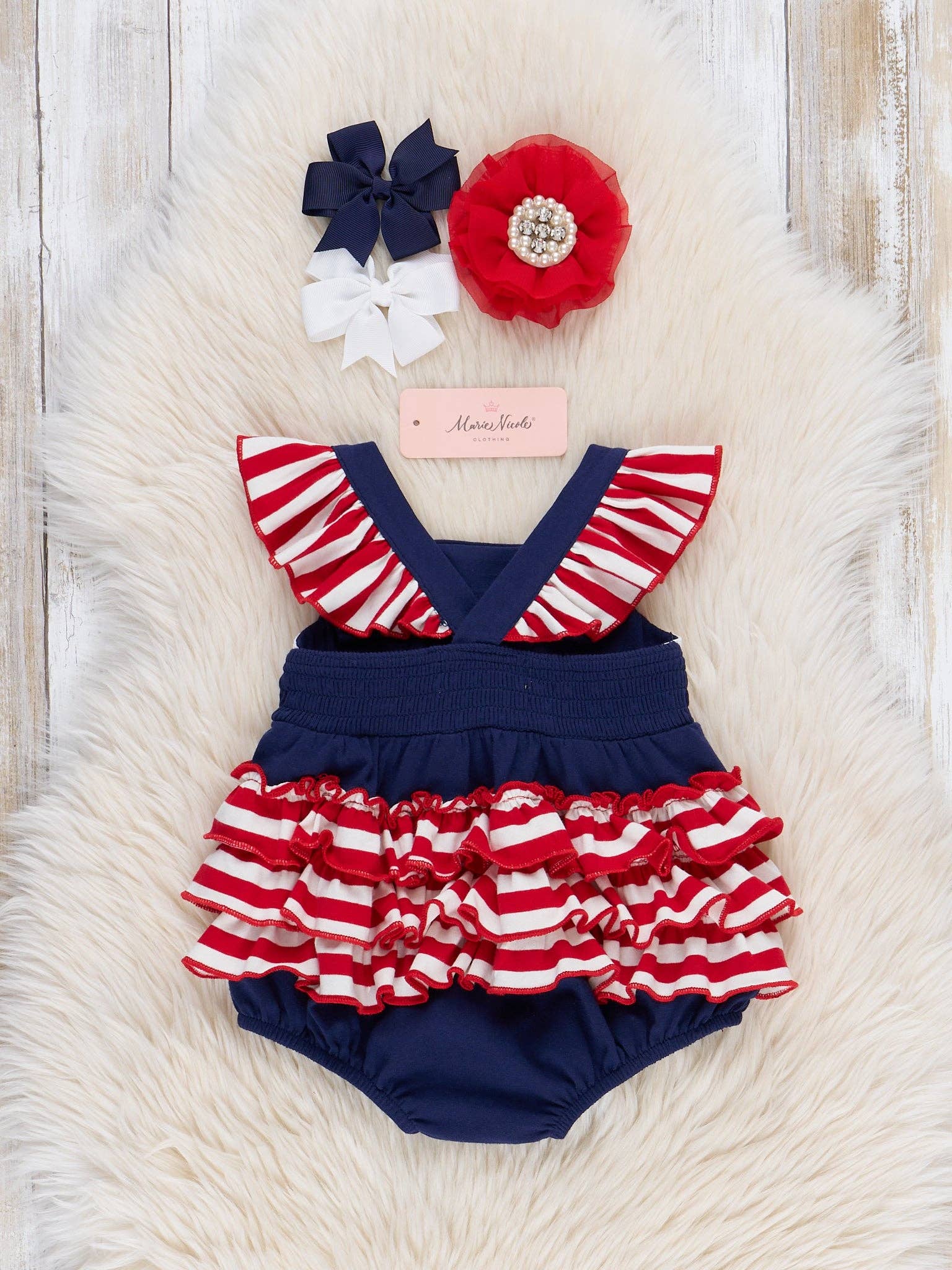 American Stars Smocked Romper