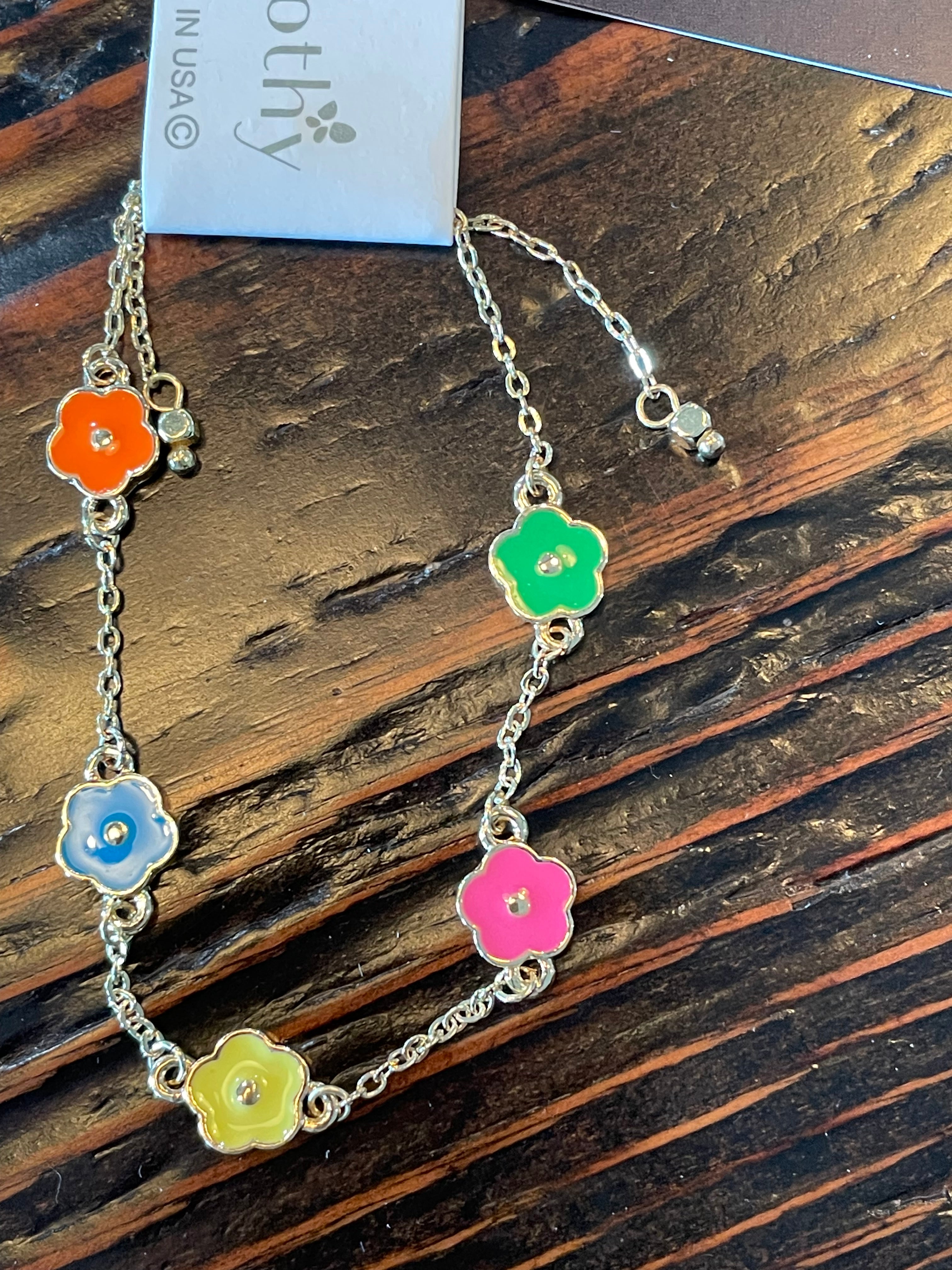 Multi Color Flower Bracelet