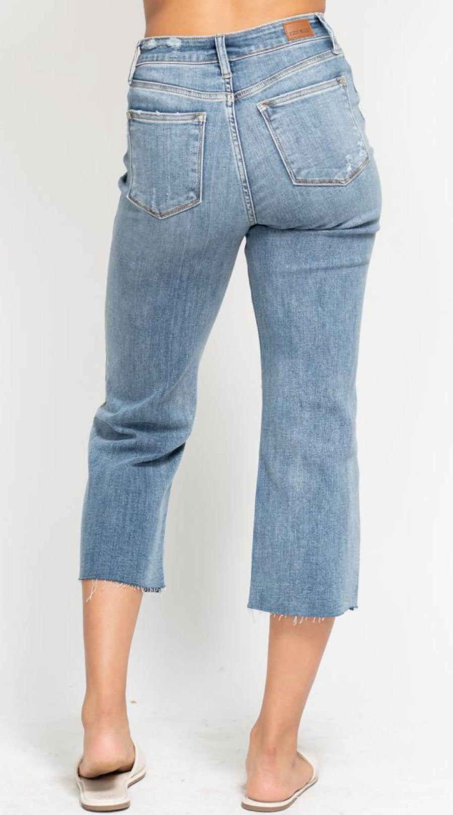 Judy Blue HW w/Destroy Crop Wide Leg