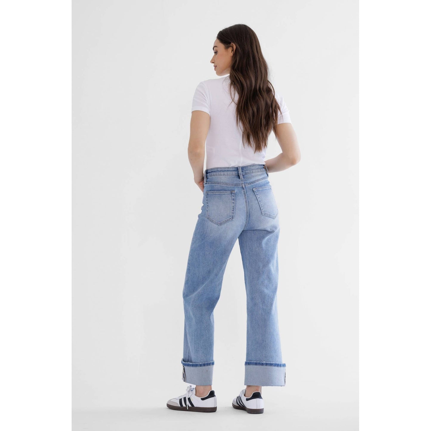 Super High Wide Leg w/ Cuff Hem