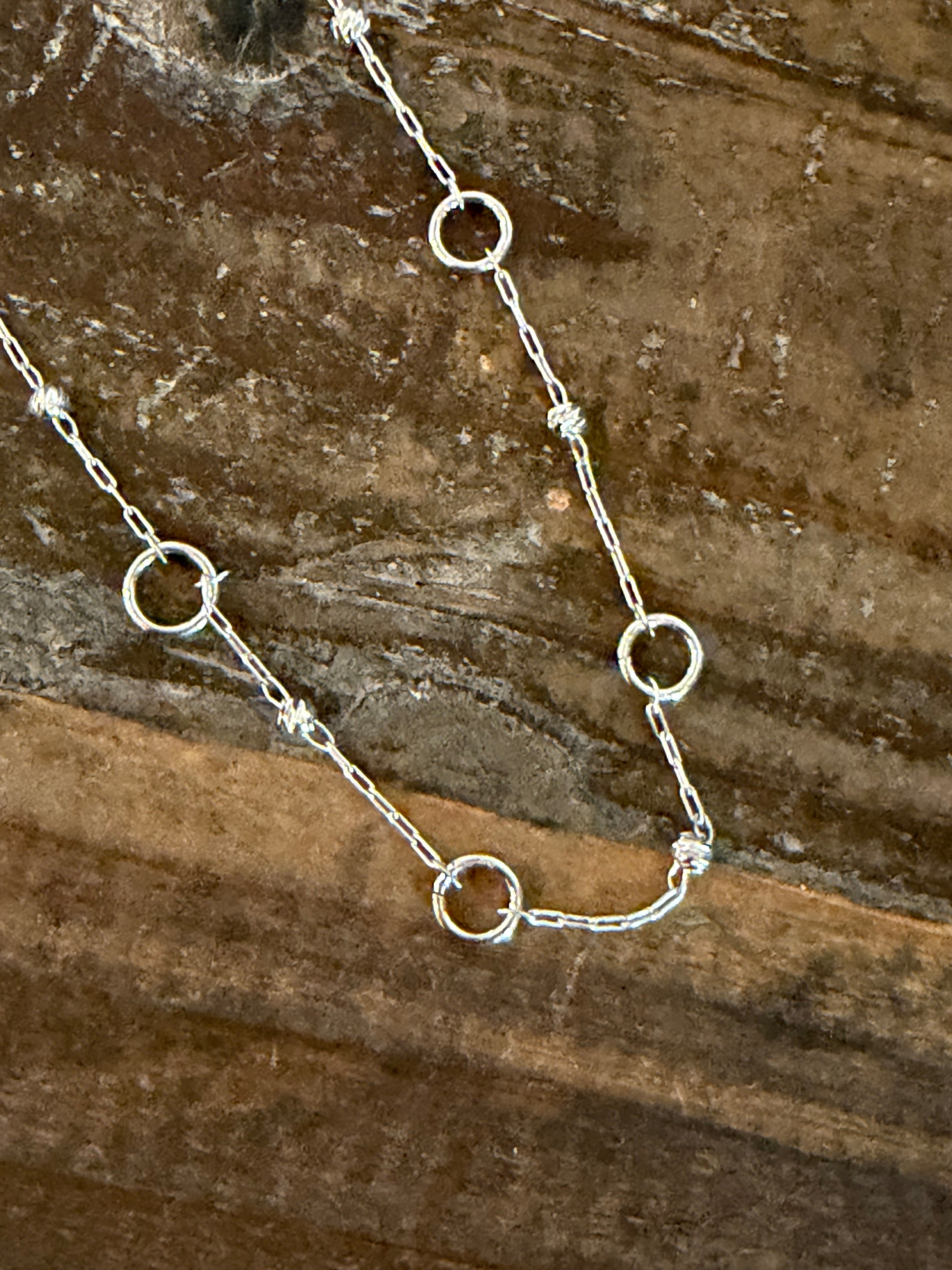 Circle and Bead Chain Necklace