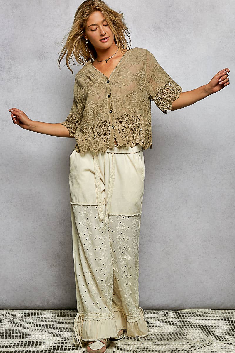 Crochet Short Sleeve Top
