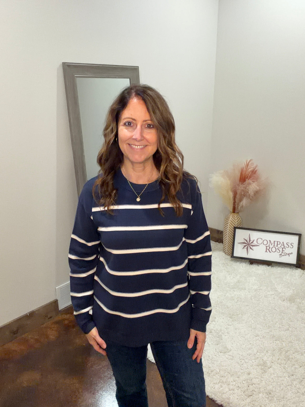 Viscose Striped Sweater
