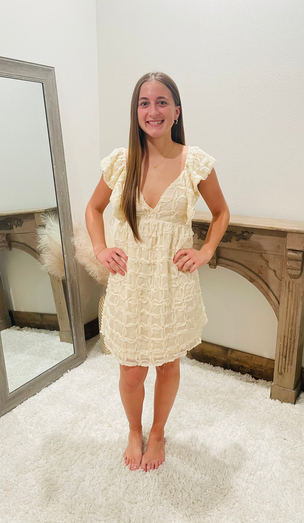 OPEN TIE BACK BABYDOLL DRESS