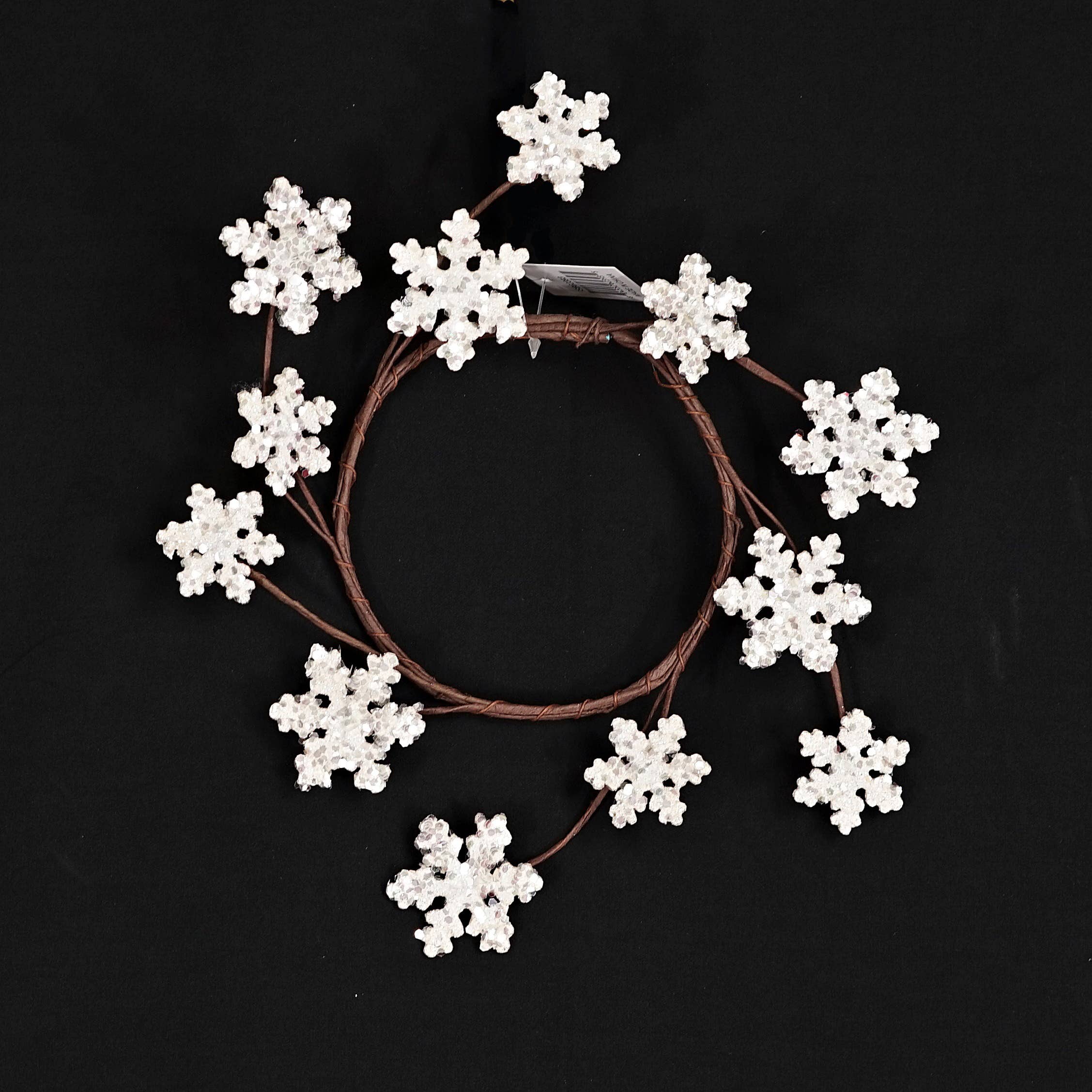 Glitter Wood Snowflake Ring