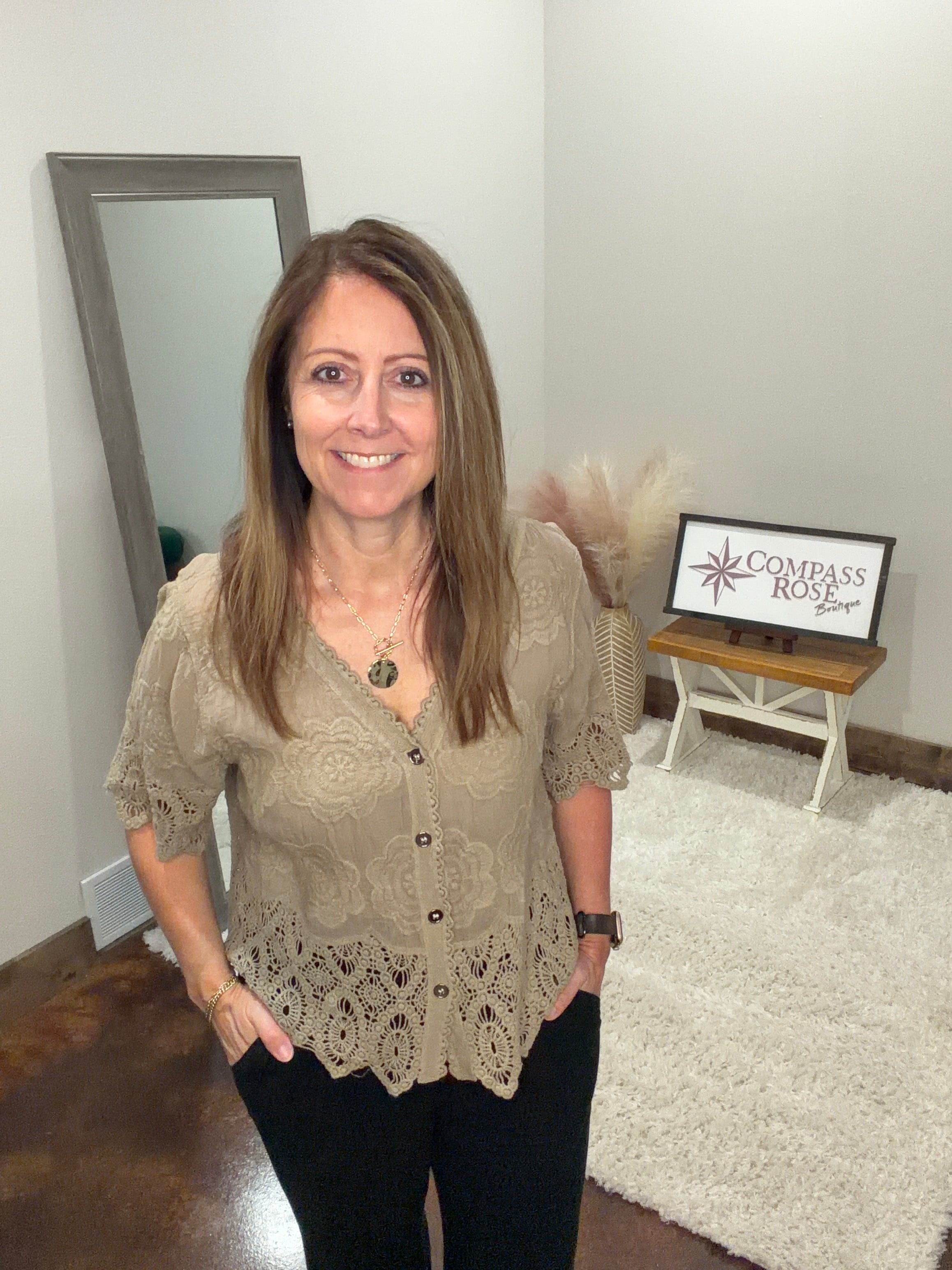 Crochet Short Sleeve Top