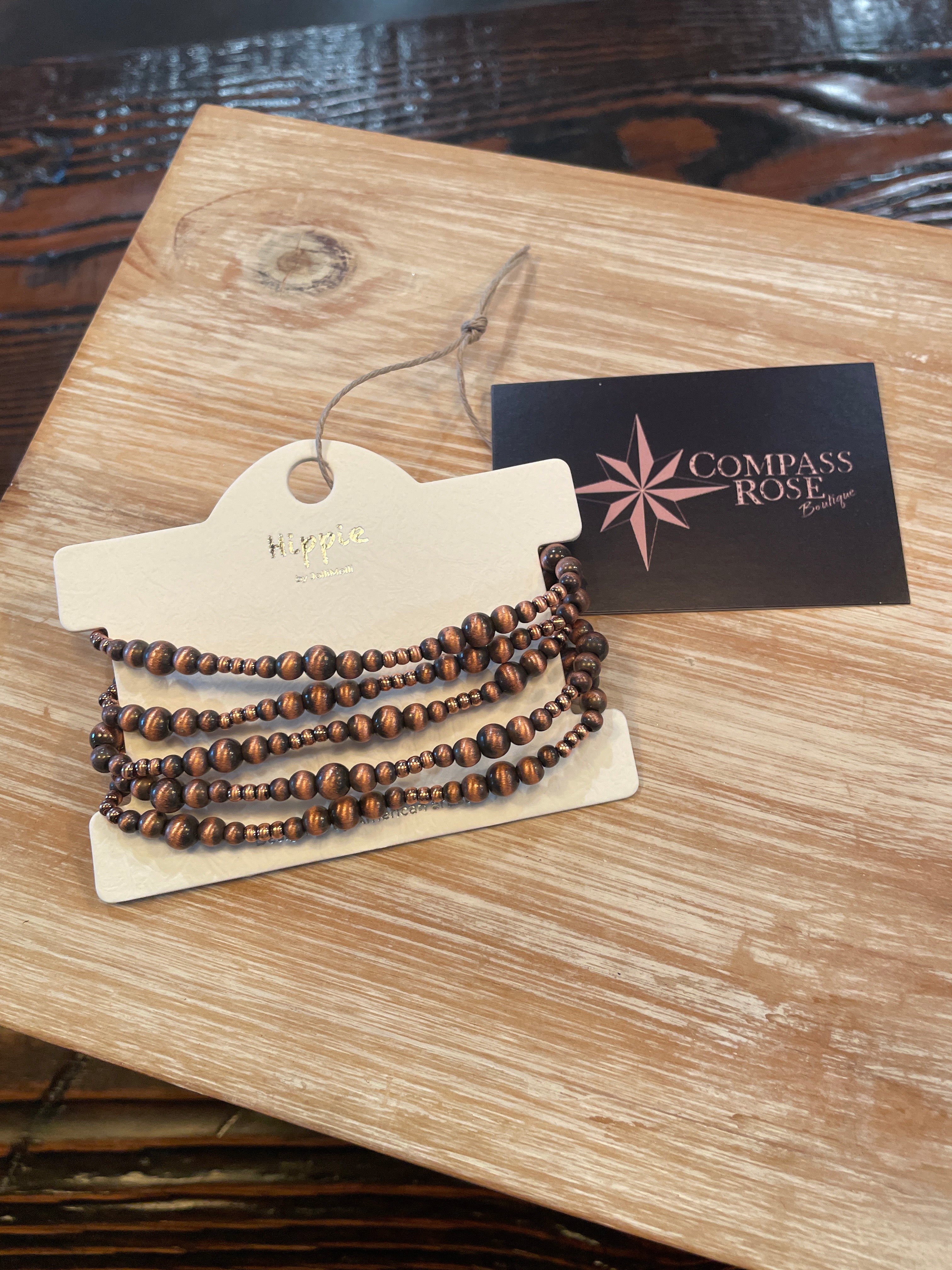 Bronze Bead Bracelet Set