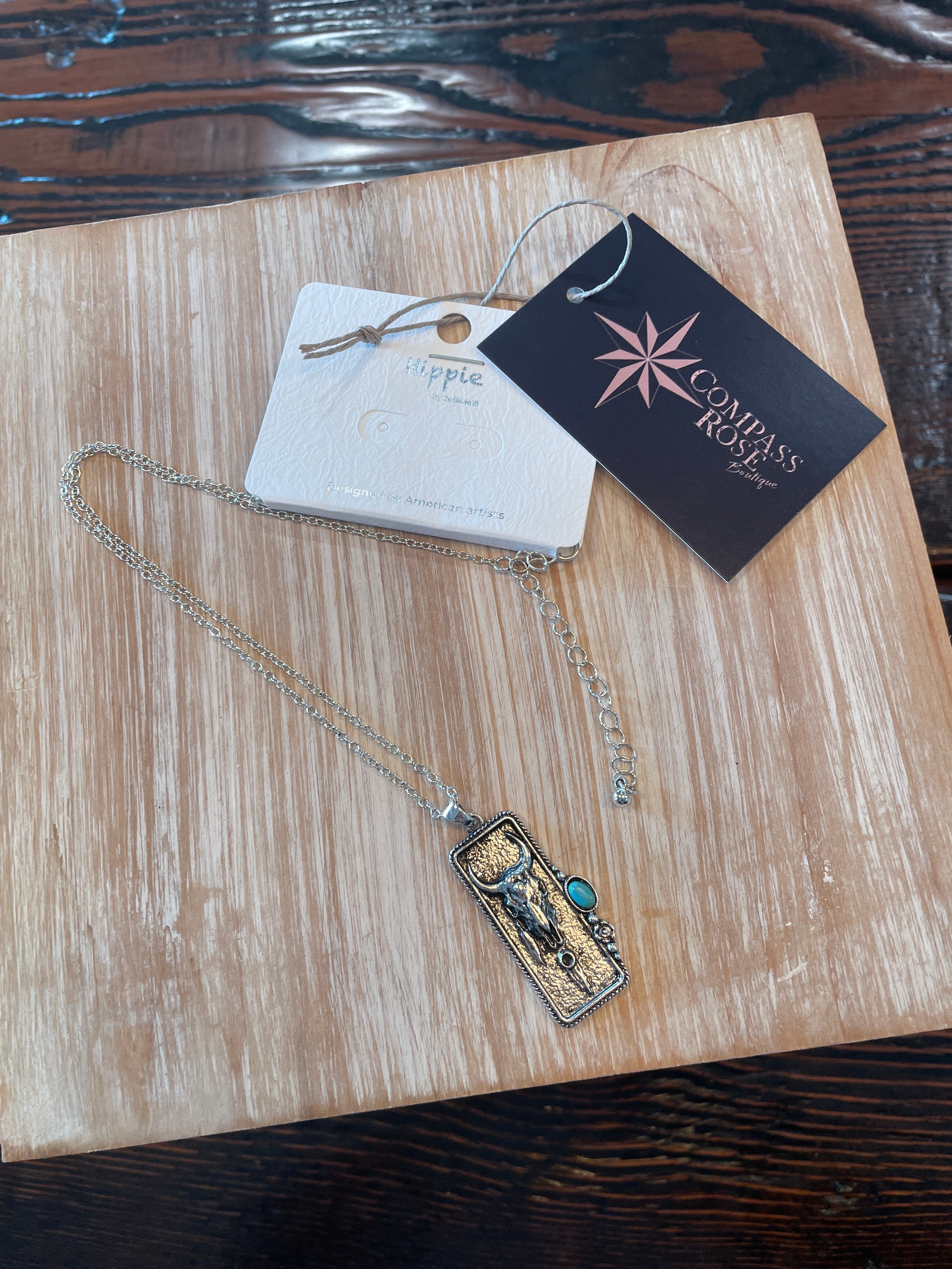 Western Skull Pendant Necklace